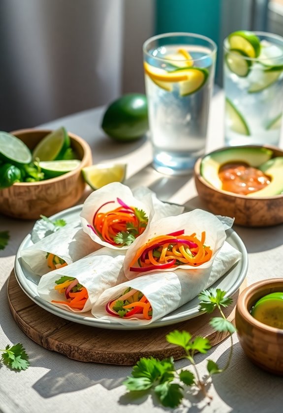 cool tofu veggie wraps