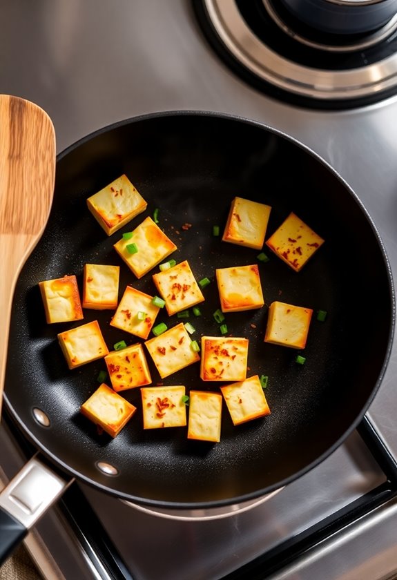 crispy seasoned tofu preparation