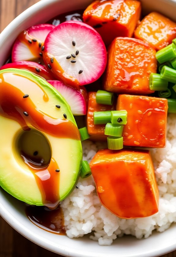 delicious teriyaki tofu bowl