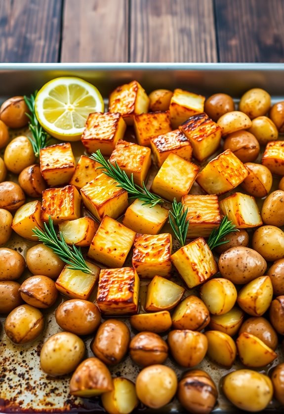 effortless lemon rosemary tofu