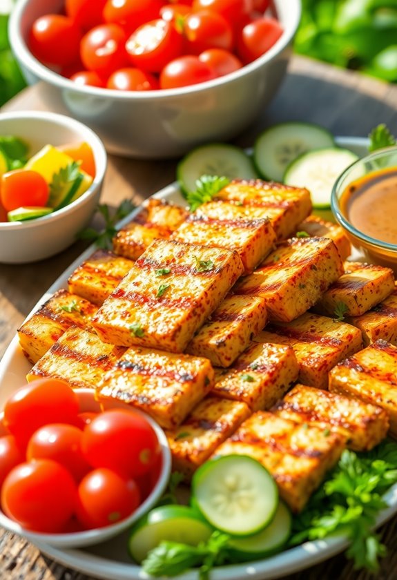 grilled marinated tofu delight
