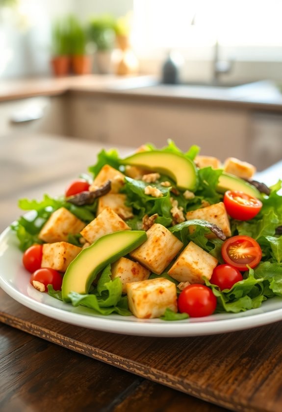 heart healthy tofu chicken salad