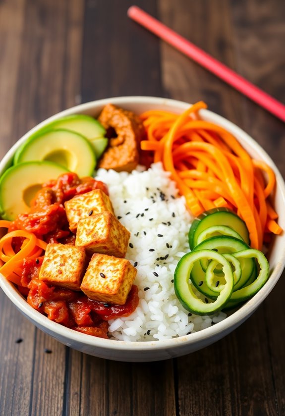 kimchi enhances sushi bowl