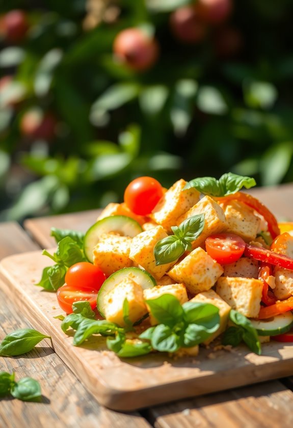 revitalizing marinated tofu salad