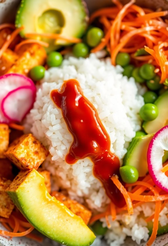 sweet chili tofu bowl